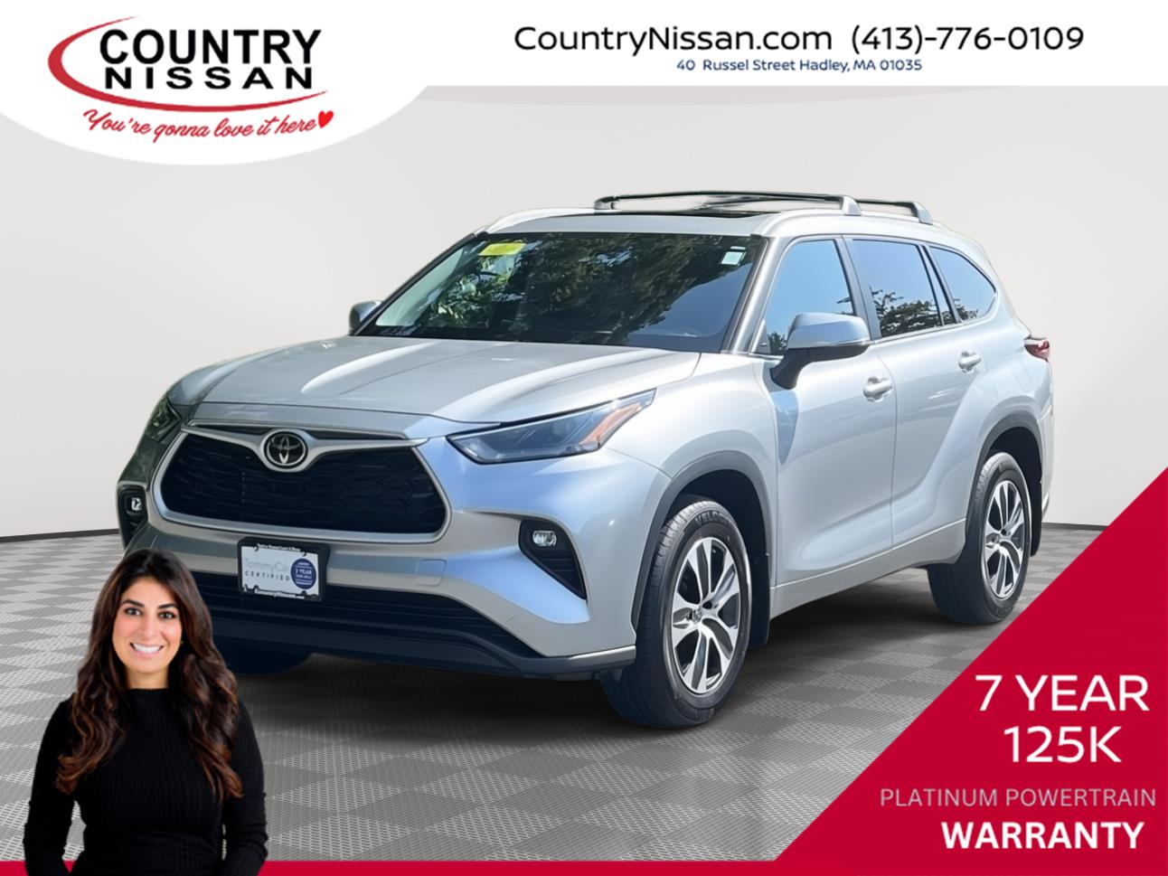Celestial Silver Metallic 2023 Toyota Highlander SUV / Crossover All-Wheel Drive Automatic
