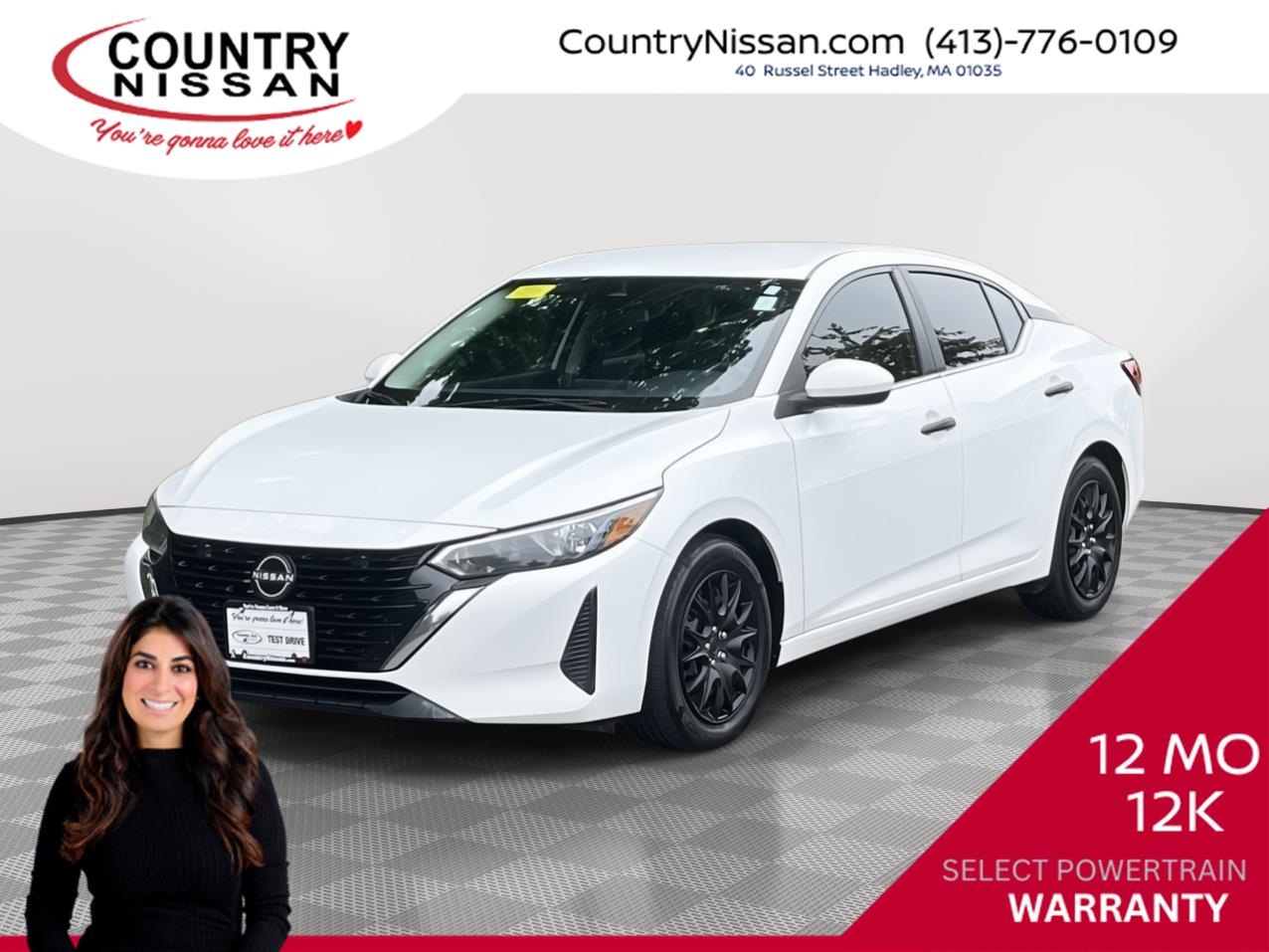 White (Fresh Powder) 2024 Nissan Sentra Sedan Front-Wheel Drive Continuously Variable Transmission