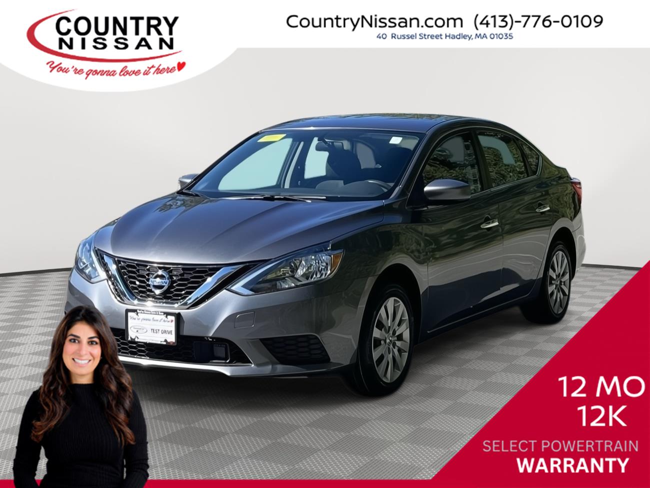 Gray (Gun Metallic) 2019 Nissan Sentra Sedan Front-Wheel Drive Continuously Variable Transmission