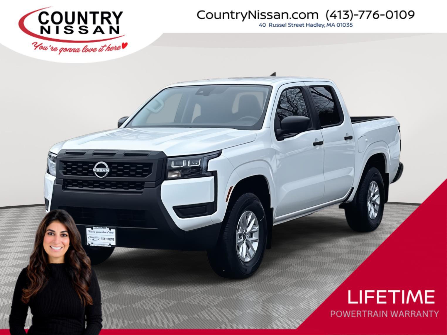 Glacier White 2026 Nissan Frontier Pickup Truck Four-Wheel Drive Automatic