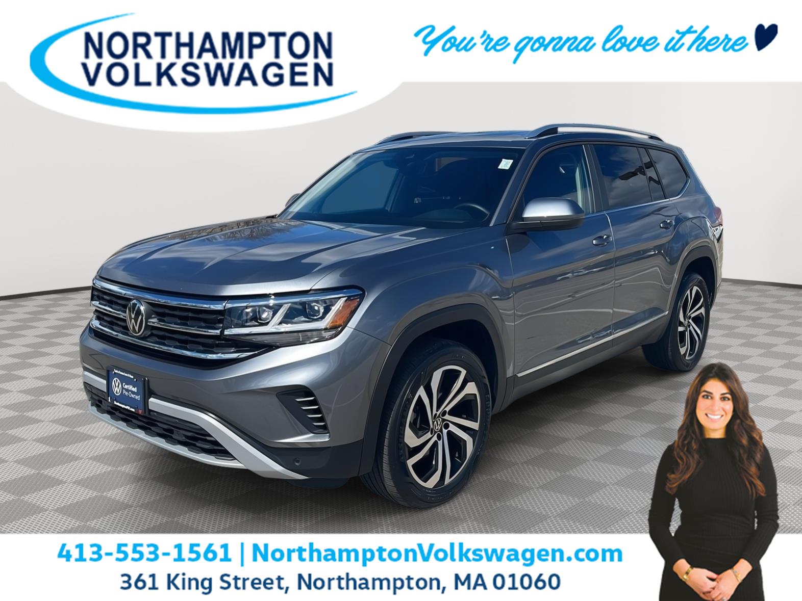 Platinum Gray Metallic 2023 Volkswagen Atlas Automatic