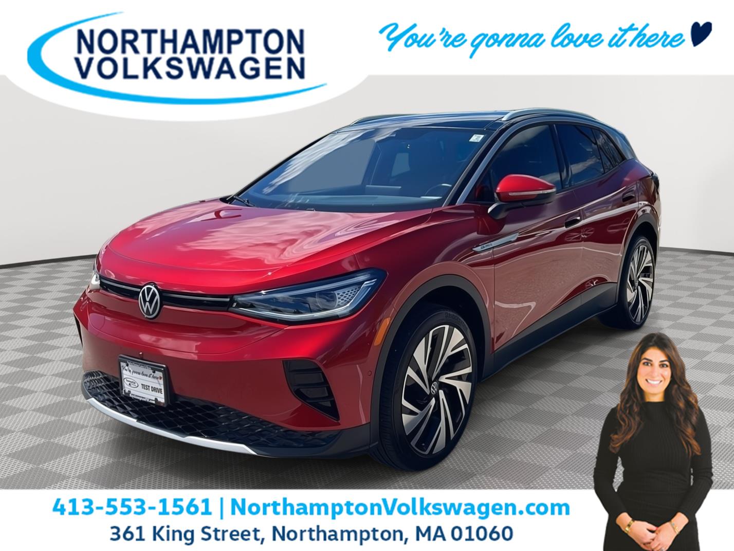 Aurora Red Metallic w/Black Roof (DISC) 2025 Volkswagen ID.4 Pro S Plus AWD SUV / Crossover All-Wheel Drive Automatic