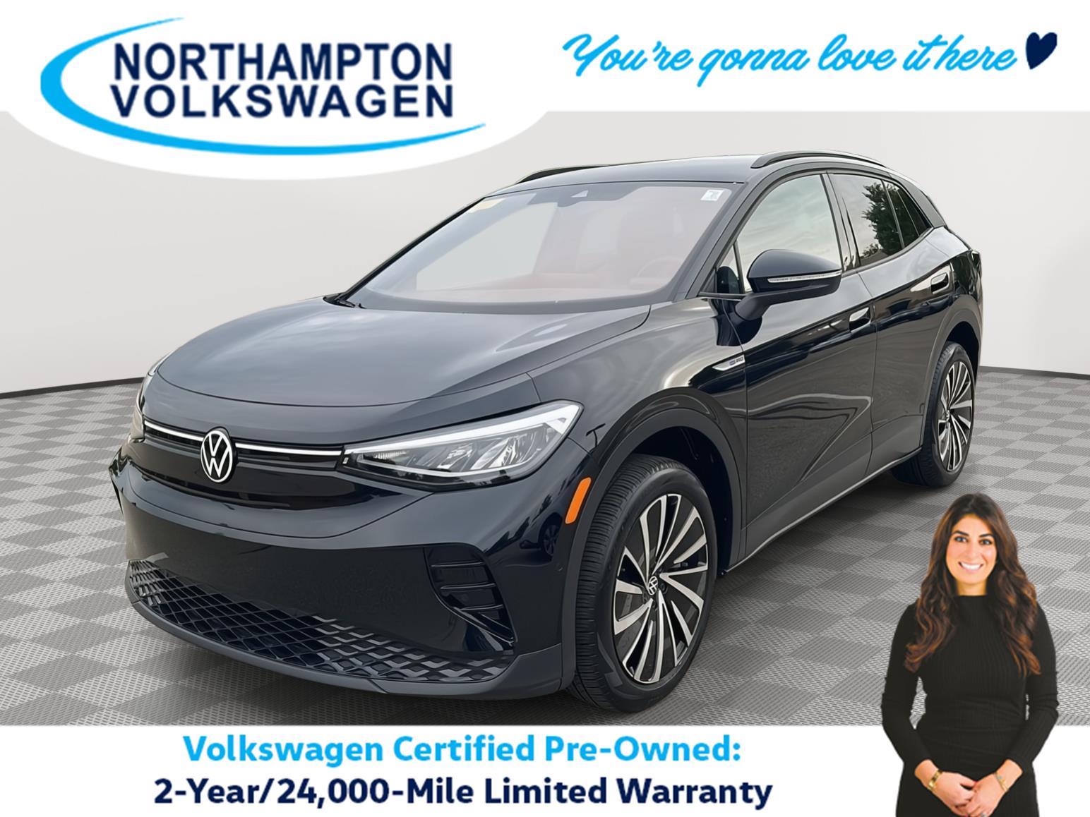 deep black pearl 2025 Volkswagen ID.4 Pro AWD SUV / Crossover All-Wheel Drive Automatic