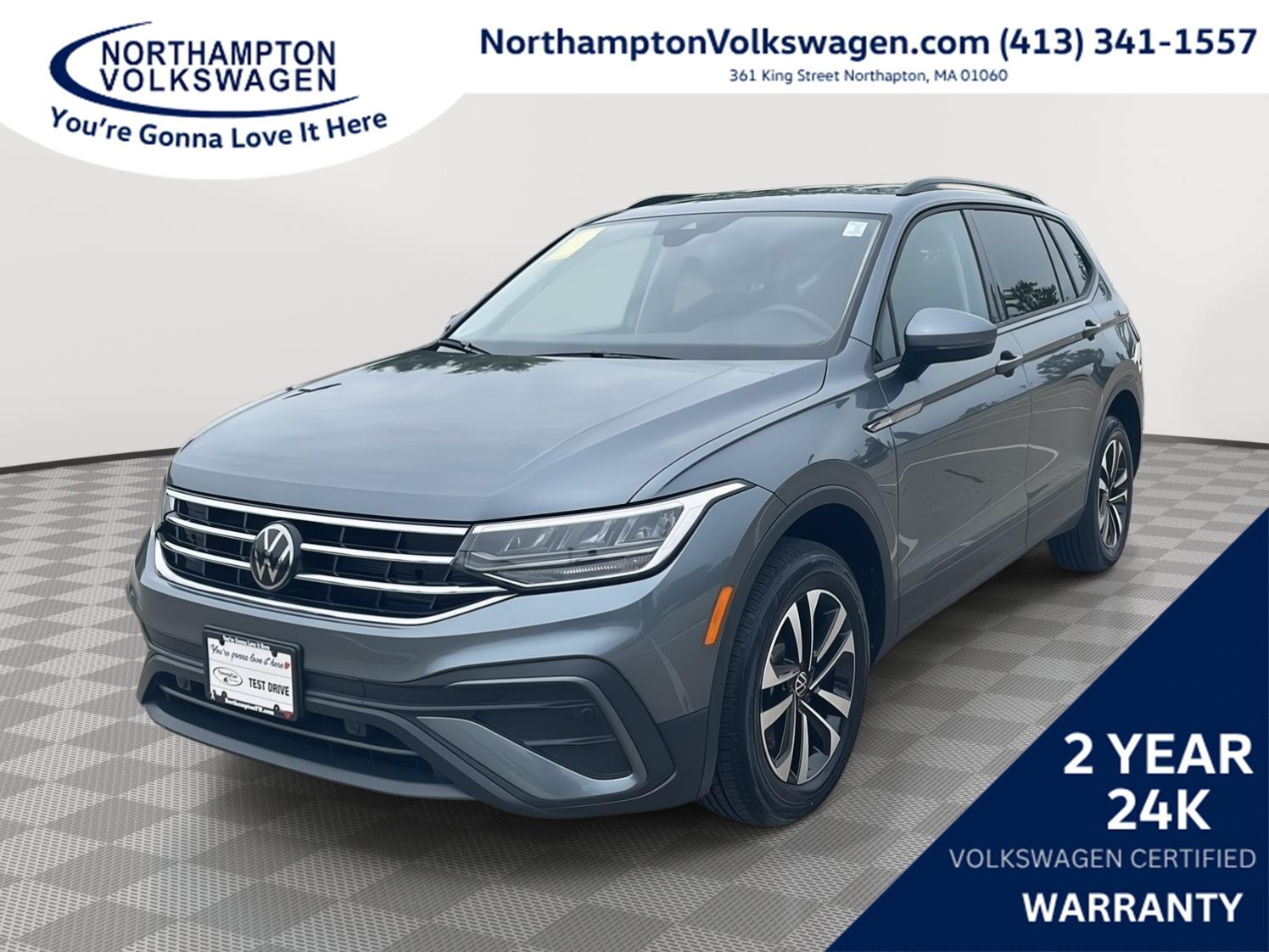 Platinum Gray Metallic 2024 Volkswagen Tiguan SUV / Crossover All-Wheel Drive Automatic