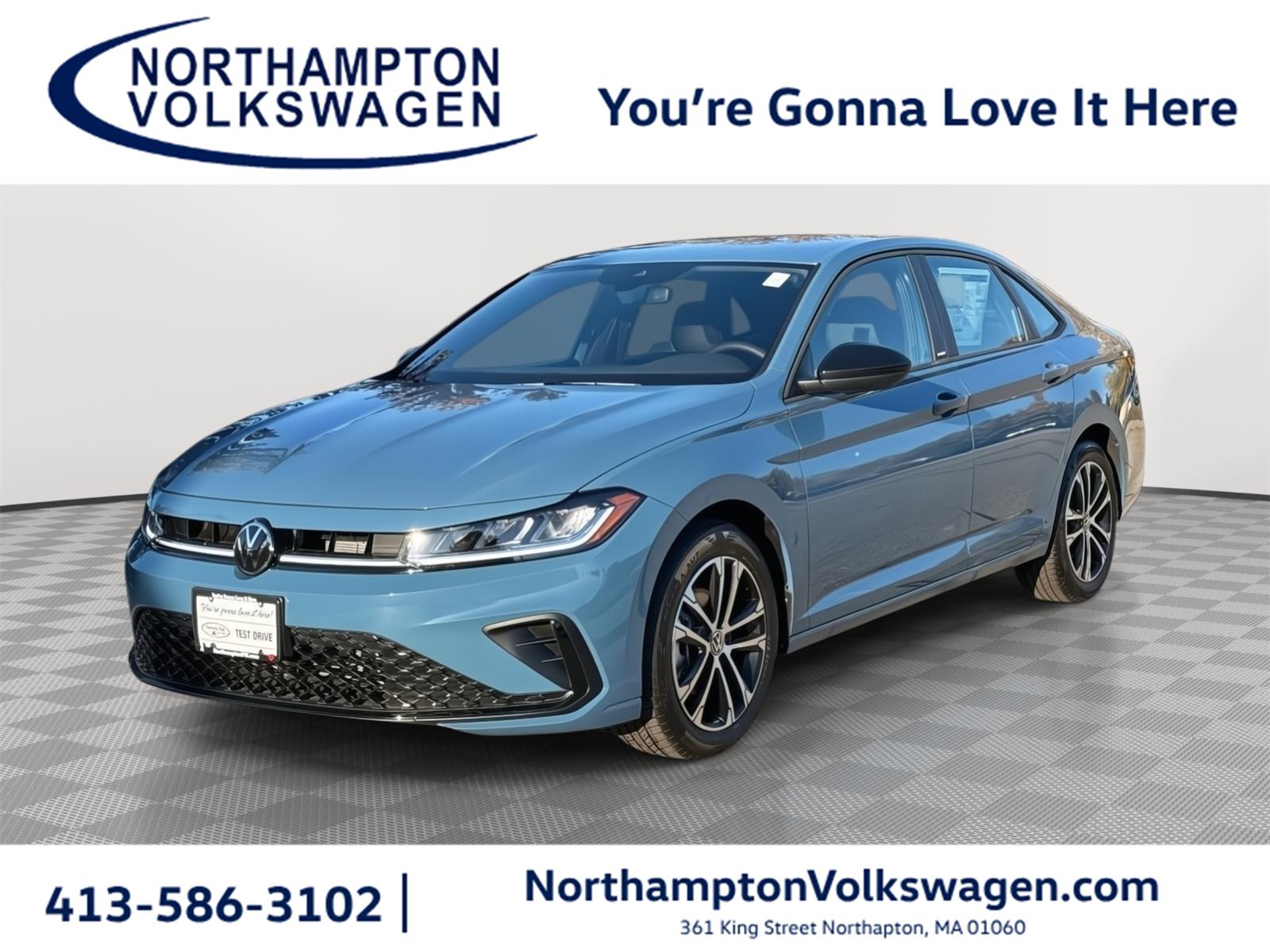 Monterey Blue 2025 Volkswagen Jetta Sedan Front-Wheel Drive Automatic