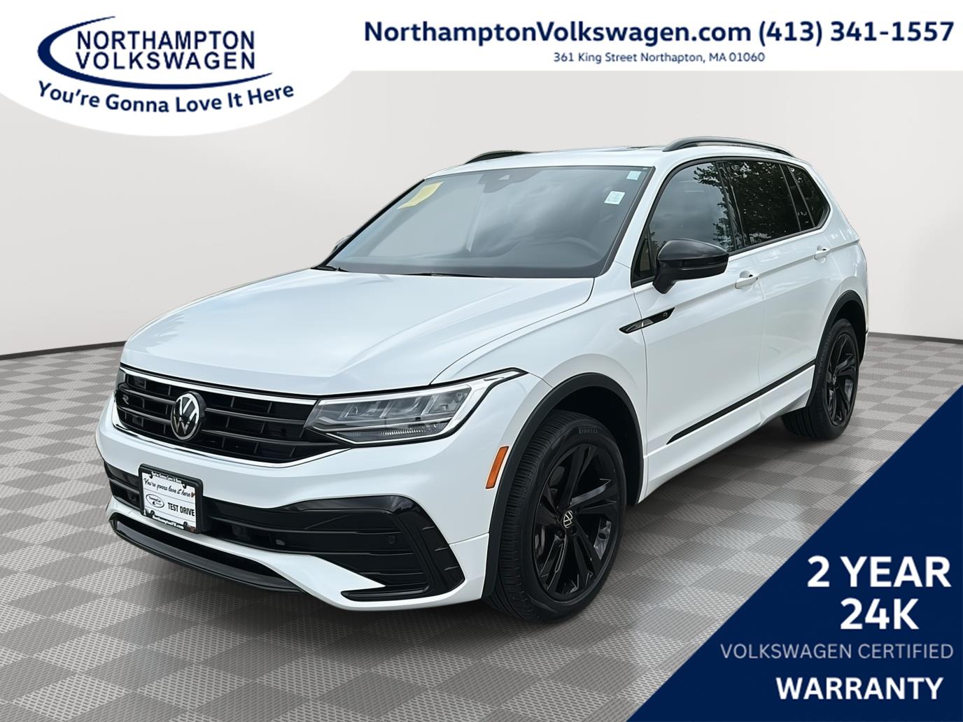 Opal White Pearl 2024 Volkswagen Tiguan SUV / Crossover All-Wheel Drive Automatic