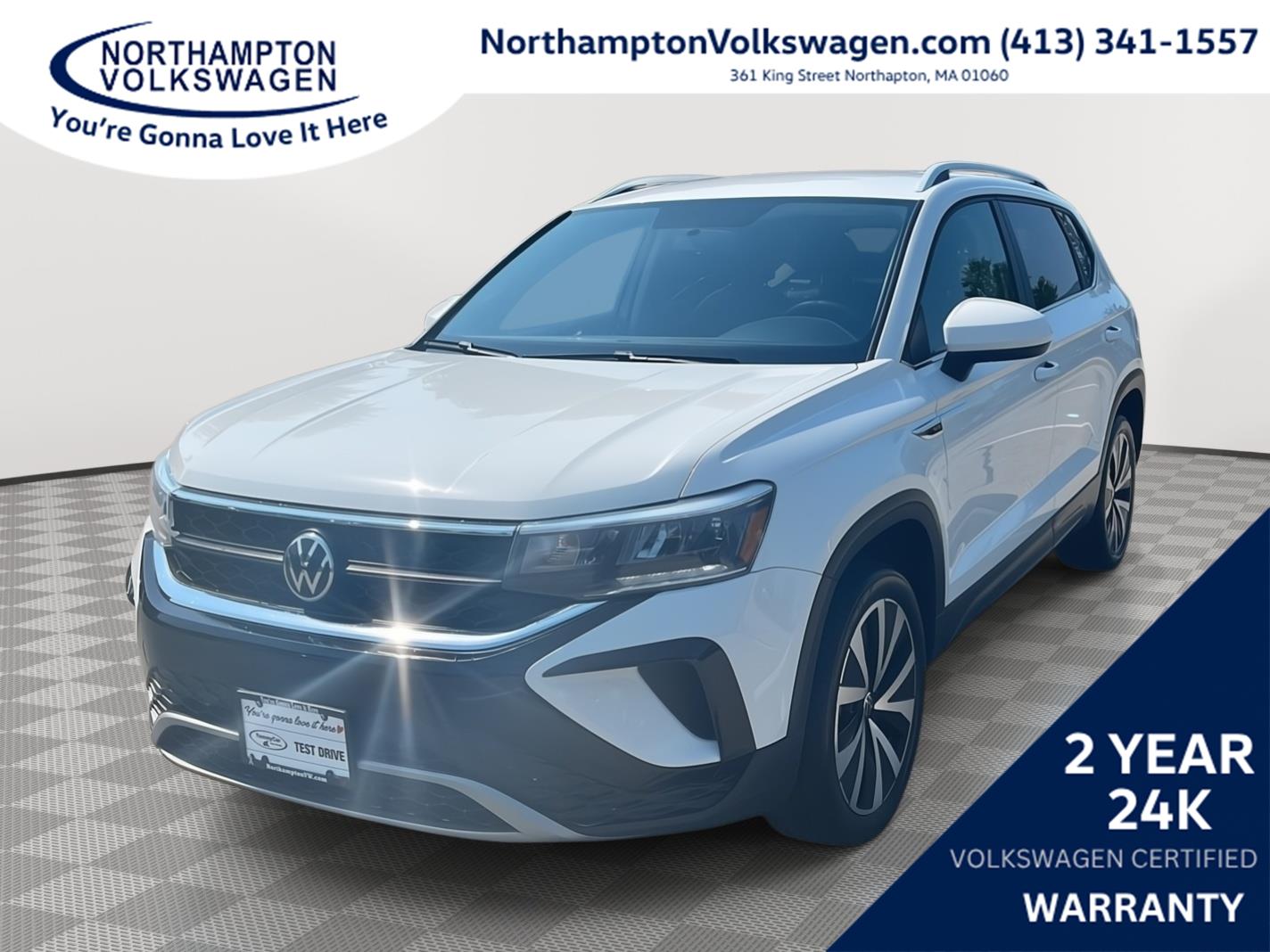 Pure White 2022 Volkswagen Taos SUV / Crossover Front-Wheel Drive Automatic