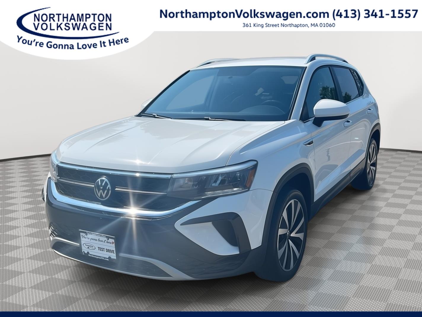 Pure White 2022 Volkswagen Taos SUV / Crossover Front-Wheel Drive Automatic