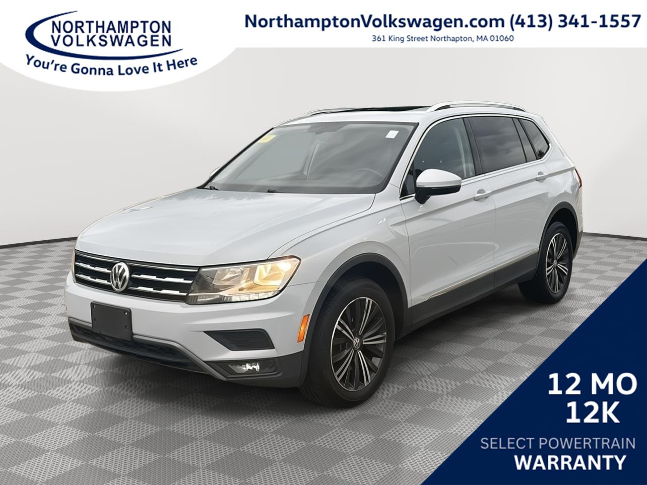 White Silver Metallic 2018 Volkswagen Tiguan SUV / Crossover All-Wheel Drive Automatic