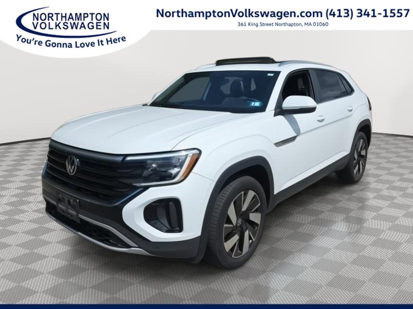 Pure White 2024 Volkswagen Atlas Cross Sport SUV / Crossover All-Wheel Drive Automatic