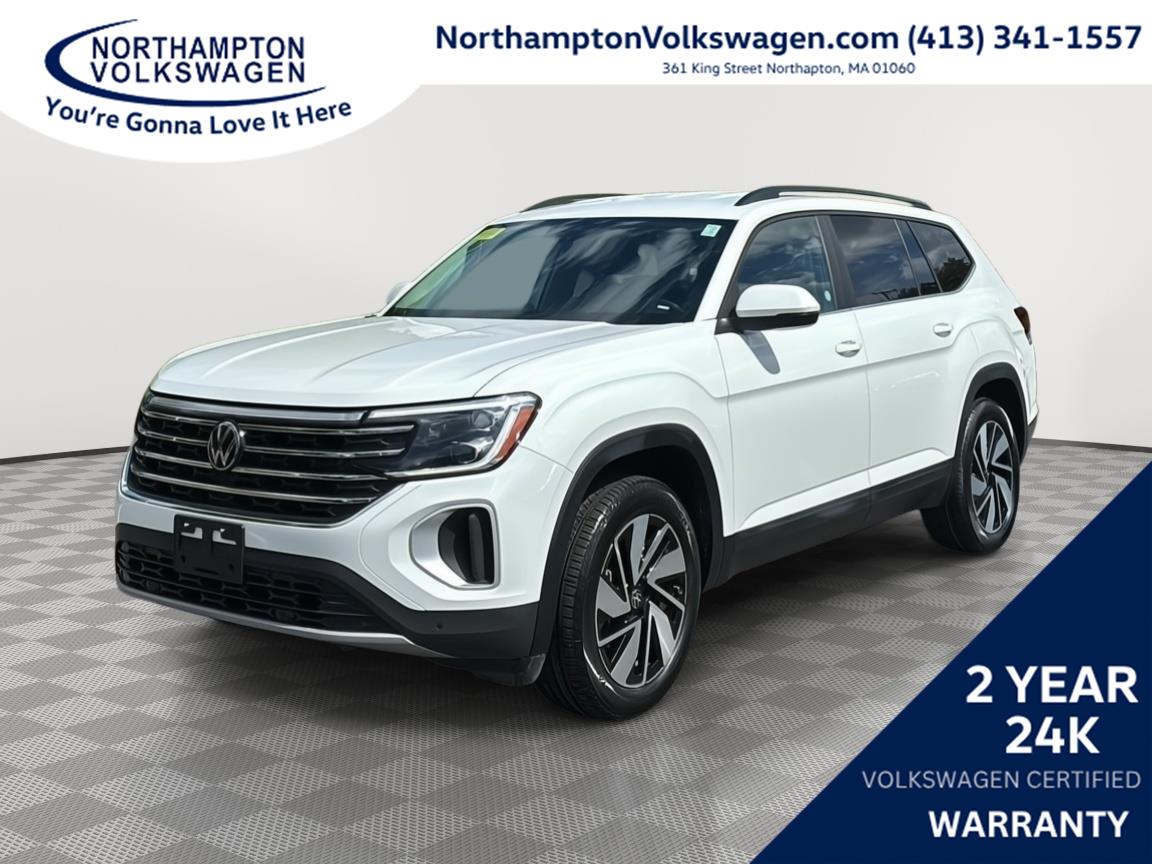 Pure White 2025 Volkswagen Atlas SUV / Crossover All-Wheel Drive Automatic