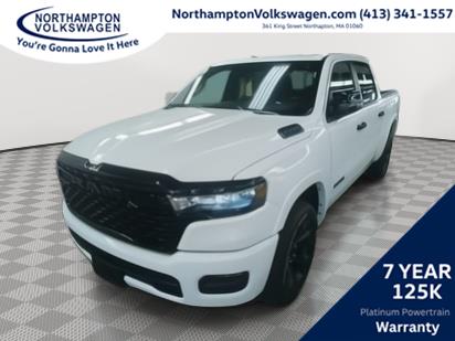 Bright White Clearcoat 2025 RAM 1500 Pickup Truck Four-Wheel Drive 8-Speed Automatic