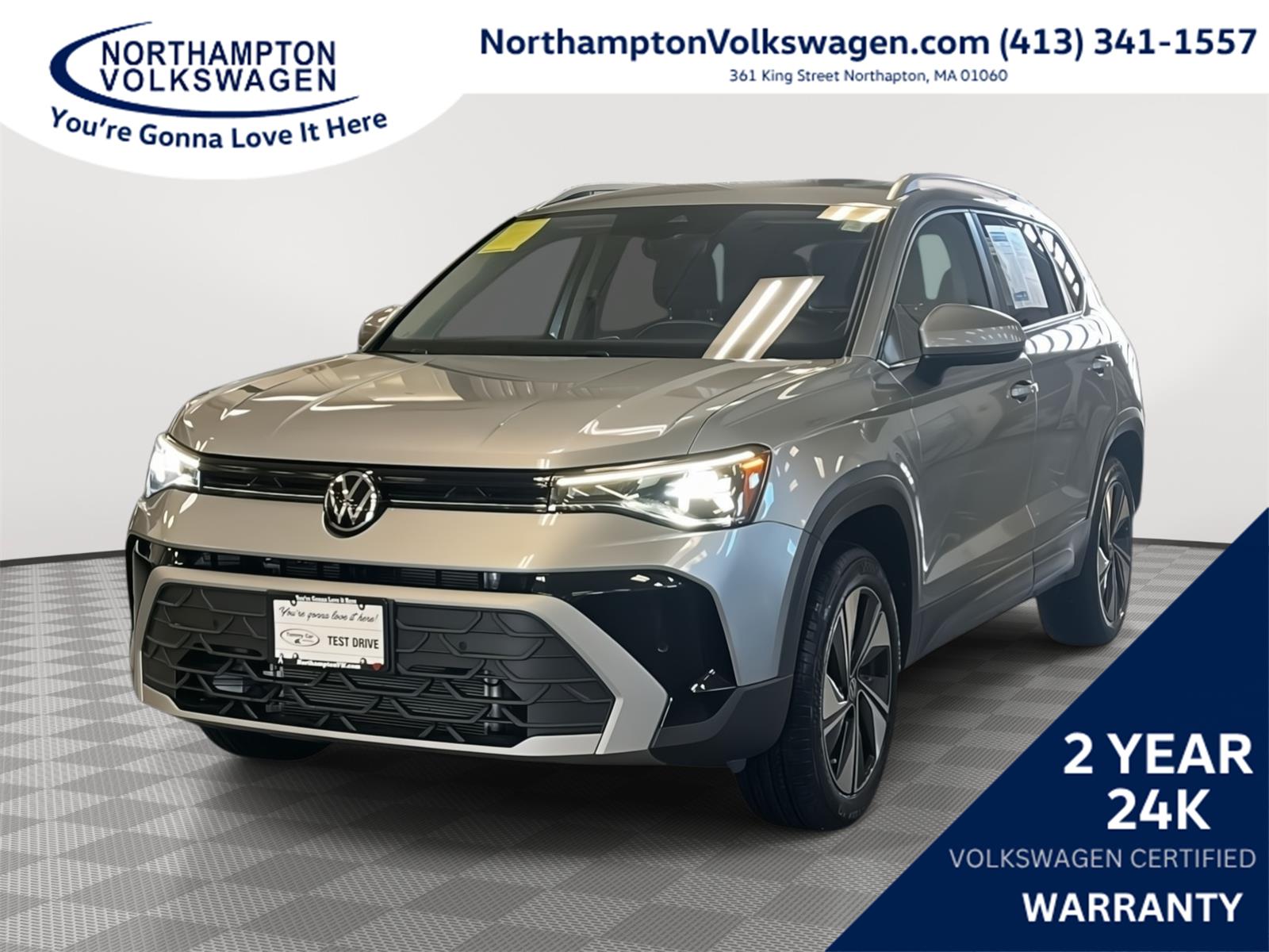 Pyrite Silver Metallic 2025 Volkswagen Taos SUV / Crossover All-Wheel Drive Automatic