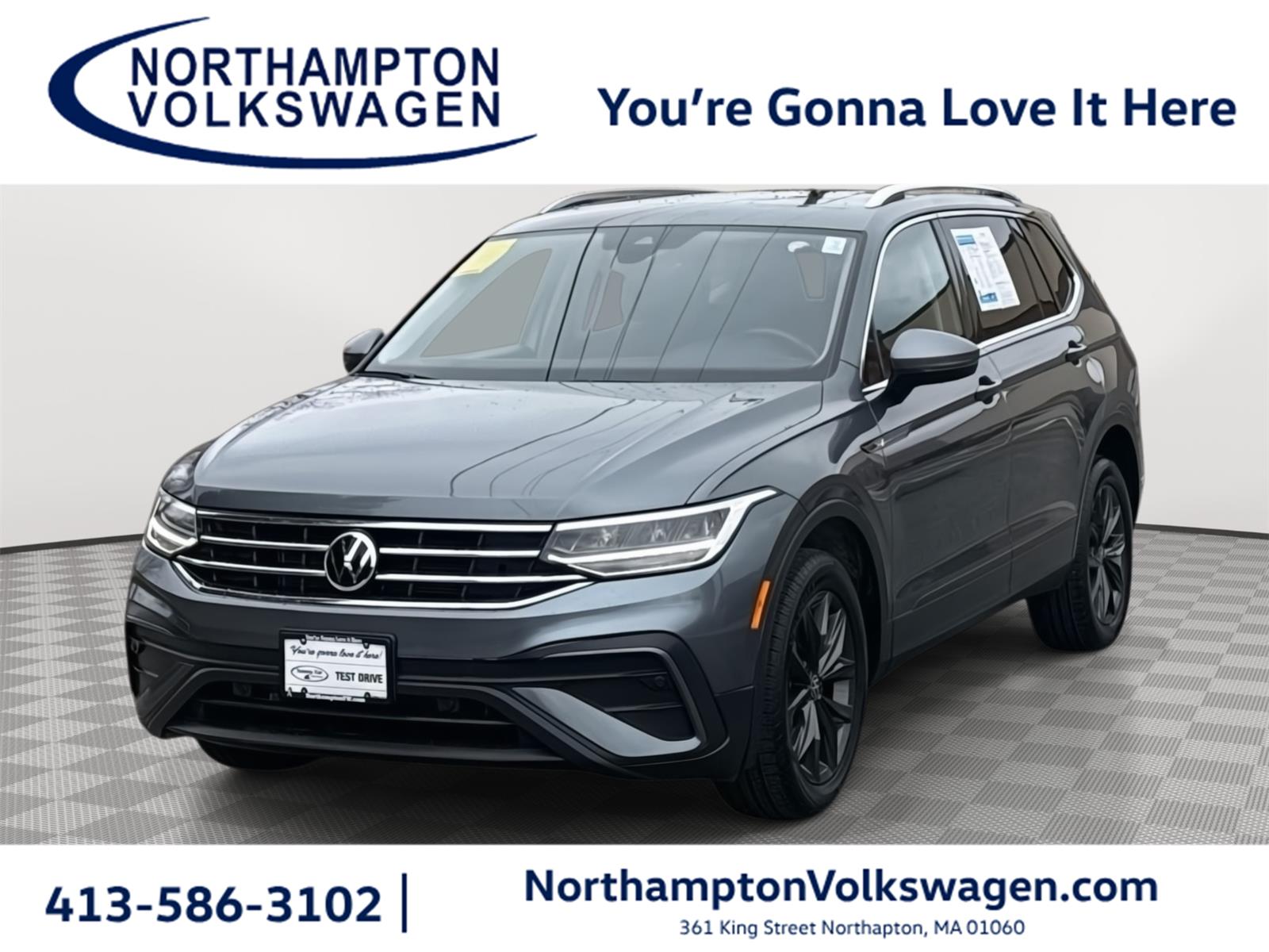 Platinum Gray Metallic 2022 Volkswagen Tiguan SUV / Crossover All-Wheel Drive Automatic