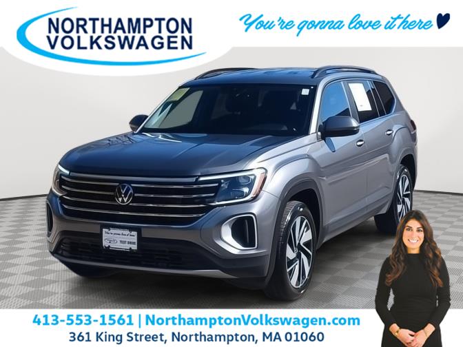 Platinum Gray Metallic 2024 Volkswagen Atlas SE 4Motion with Technology SUV / Crossover All-Wheel Drive Automatic