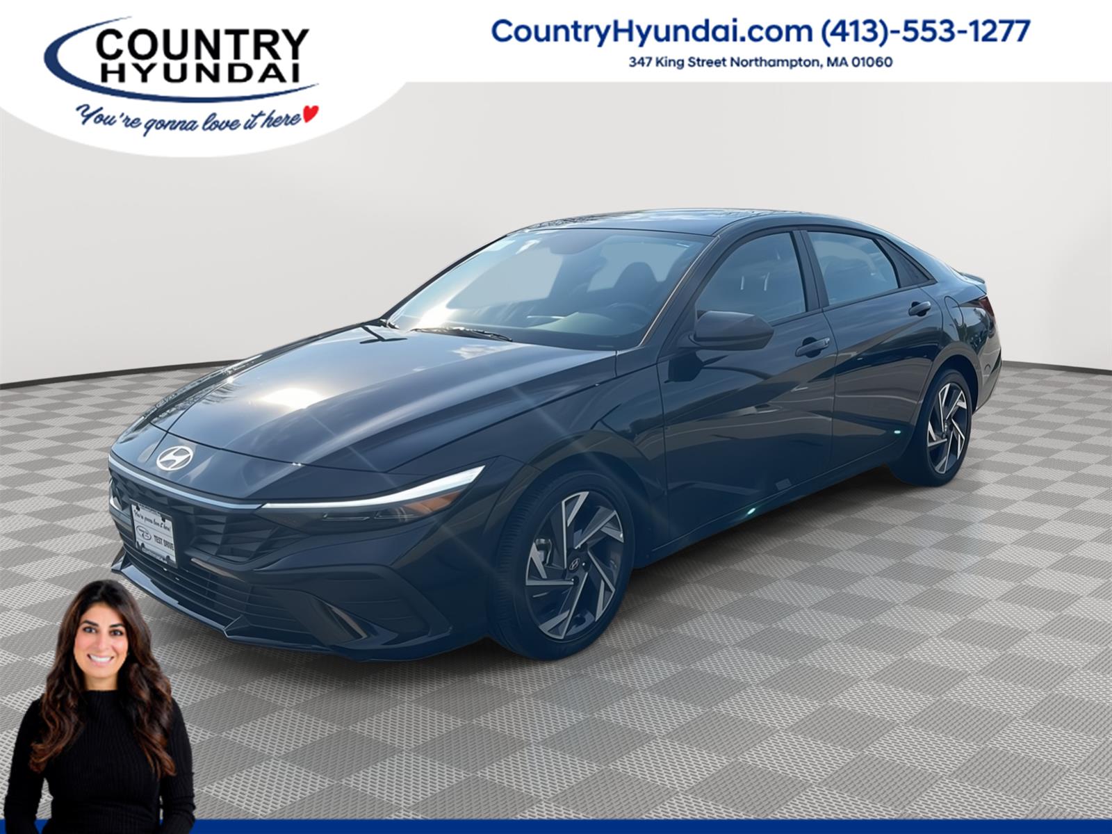 Abyss Black 2025 Hyundai Elantra Sedan Front-Wheel Drive Continuously Variable Transmission