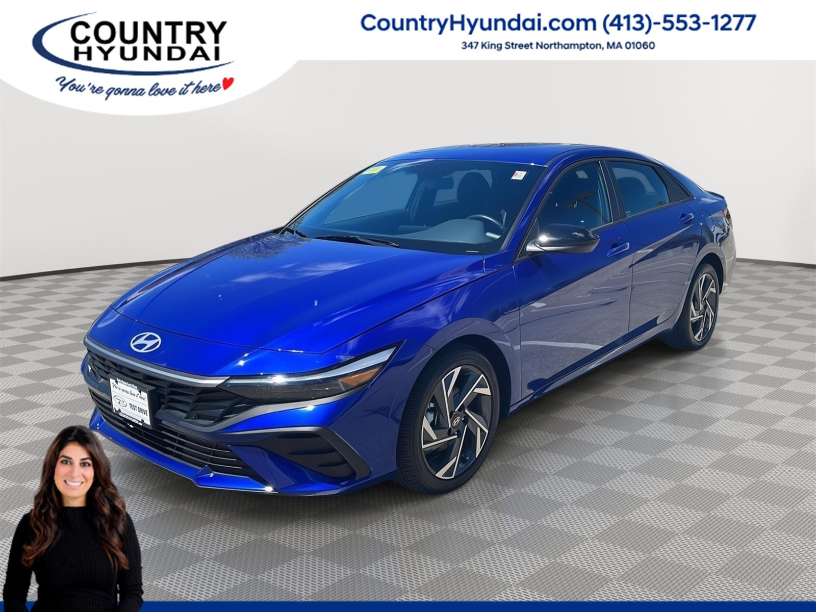 Intense Blue 2025 Hyundai Elantra Sedan Front-Wheel Drive Continuously Variable Transmission