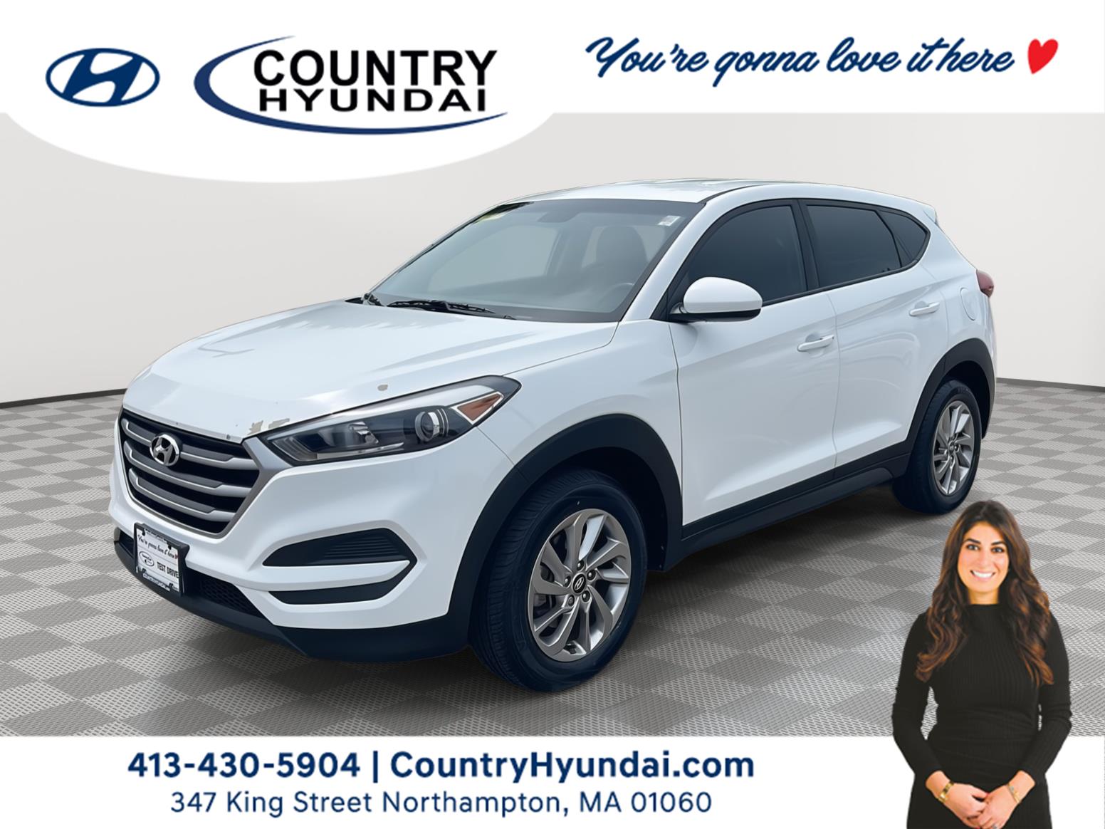 Dazzling White 2018 Hyundai Tucson 2.0L SE AWD SUV / Crossover All-Wheel Drive Automatic