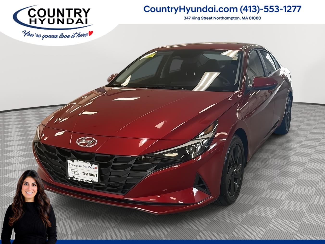 Ultimate Red 2023 Hyundai Elantra Sedan Front-Wheel Drive Continuously Variable Transmission