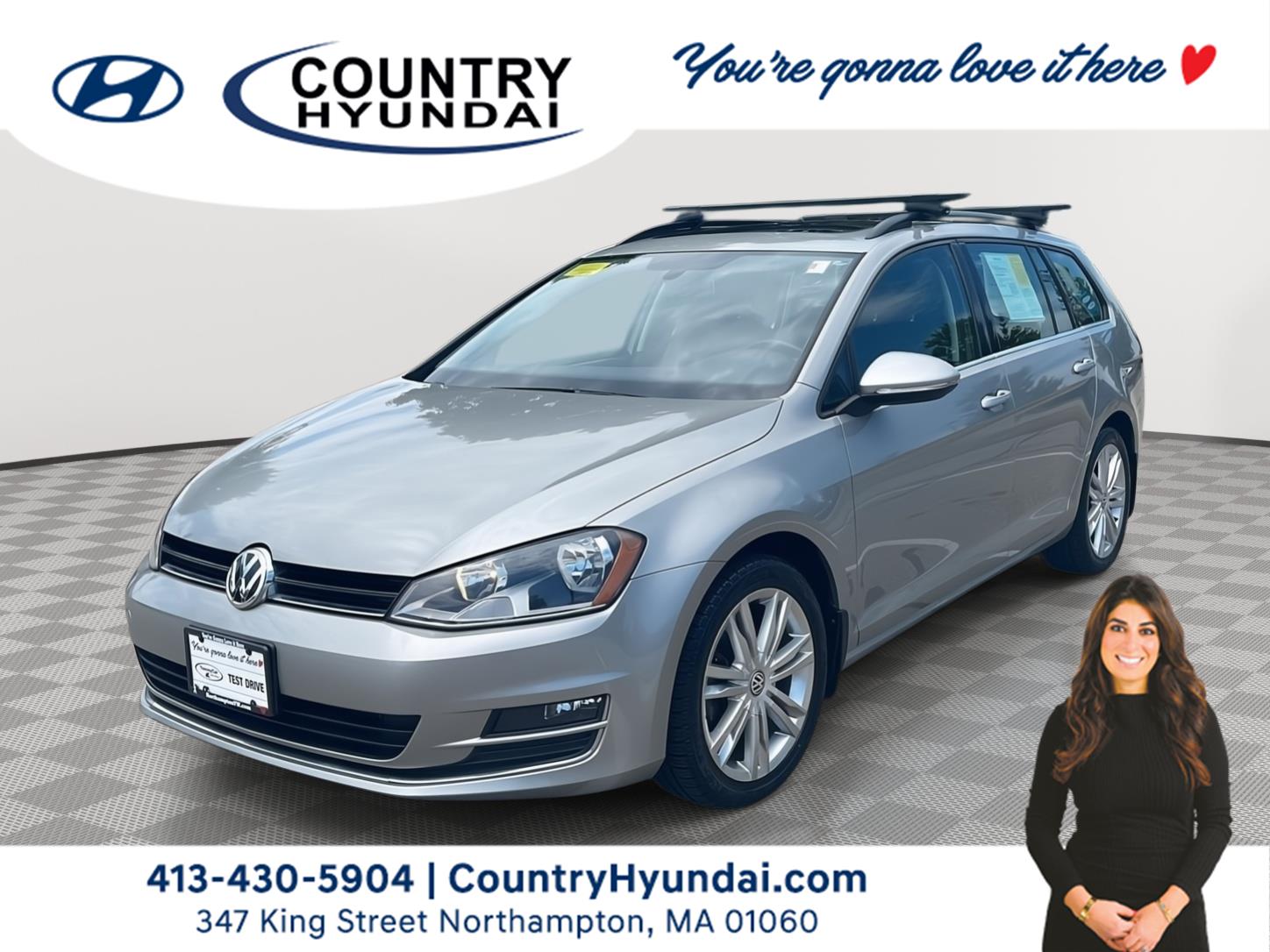 Silver 2015 Volkswagen Golf SportWagen Wagon Front-Wheel Drive Automatic