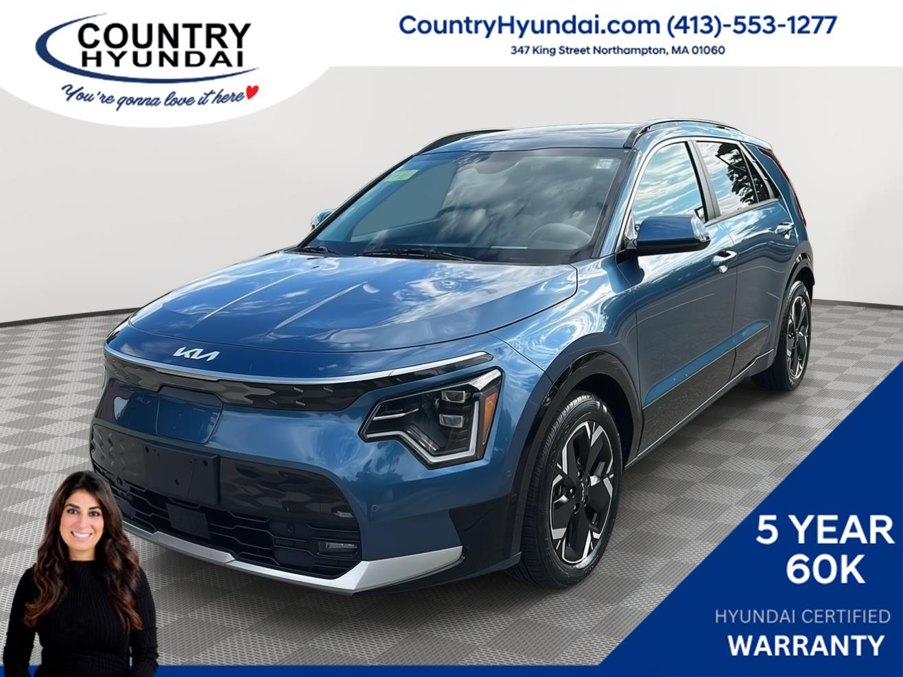 Mineral Blue 2023 Kia Niro EV SUV / Crossover Front-Wheel Drive 1-Speed Dual Clutch