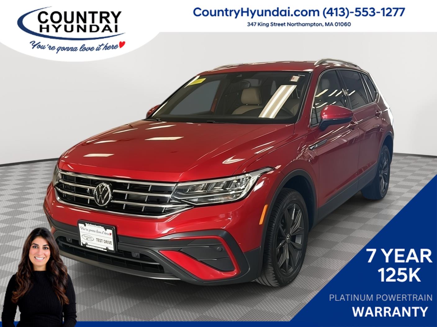 Kings Red Metallic 2023 Volkswagen Tiguan SUV / Crossover Front-Wheel Drive Automatic