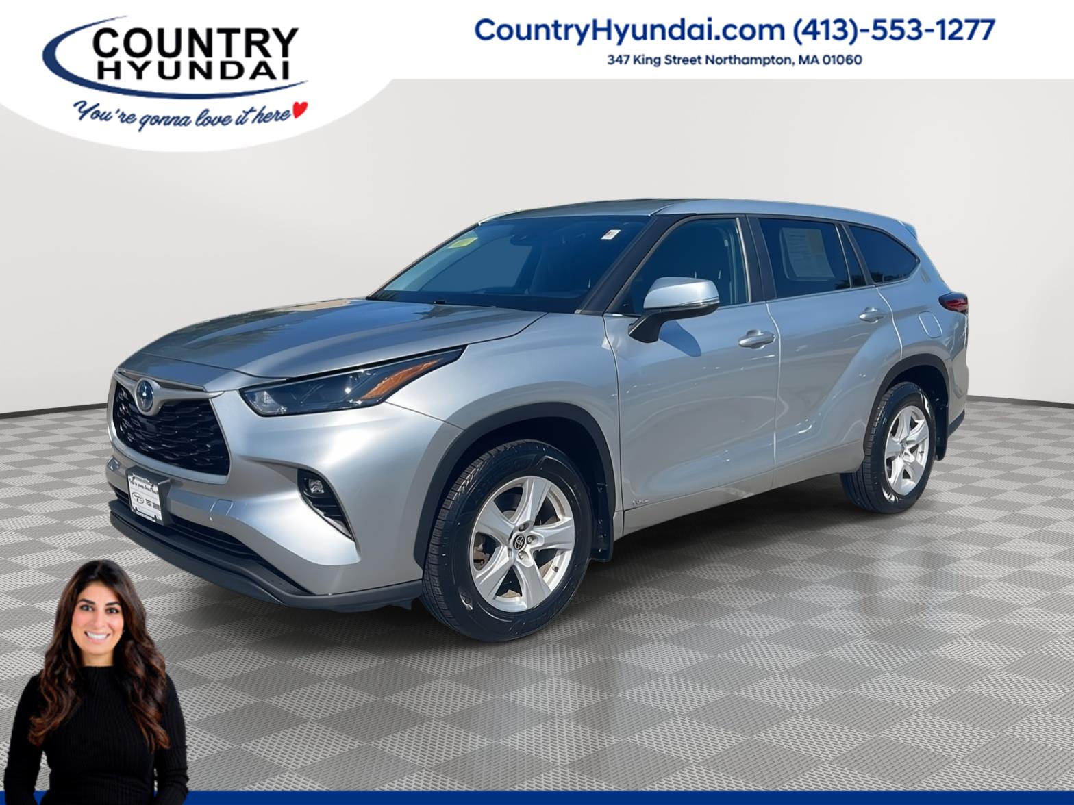 Celestial Silver Metallic 2023 Toyota Highlander Hybrid SUV / Crossover All-Wheel Drive Continuously Variable Transmission