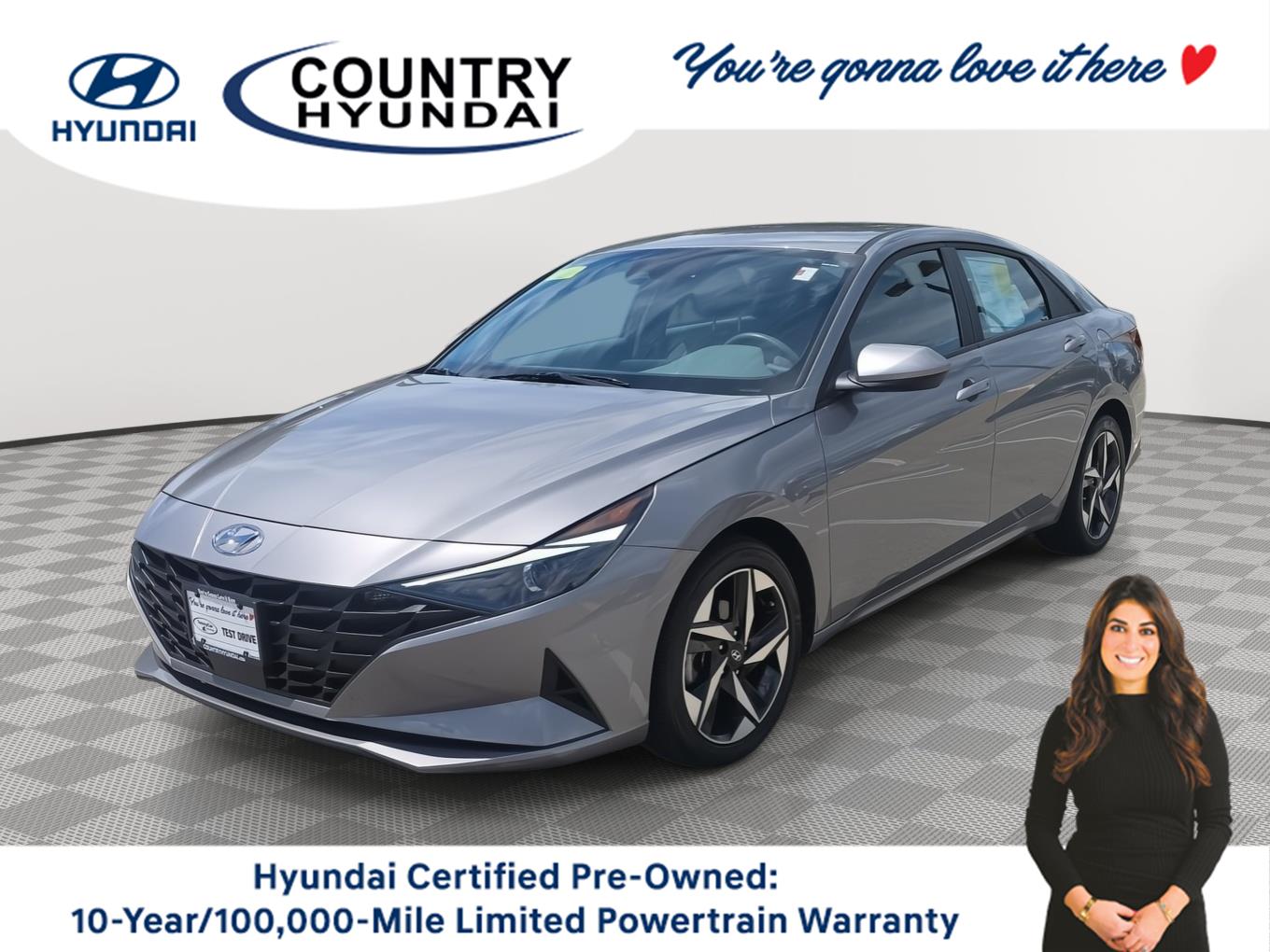 Fluid Metal 2023 Hyundai Elantra Sedan Front-Wheel Drive Continuously Variable Transmission