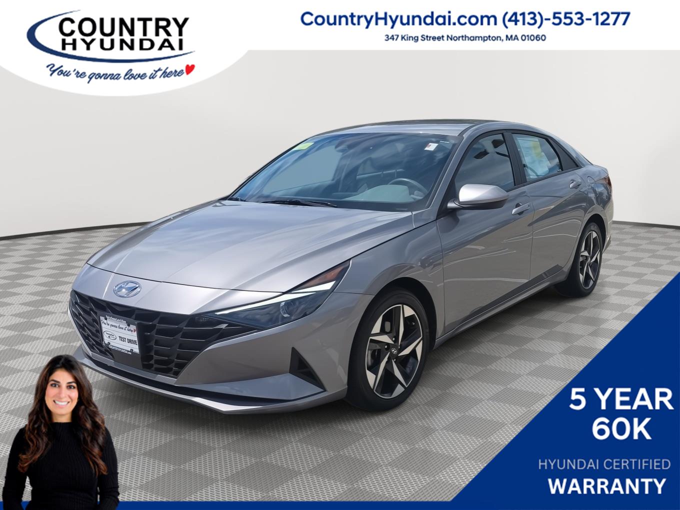 Fluid Metal 2023 Hyundai Elantra Sedan Front-Wheel Drive Continuously Variable Transmission