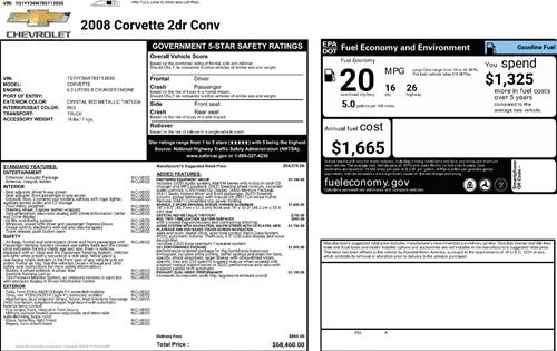 2008 Chevrolet Corvette Base