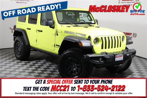 2023 Jeep Wrangler High Tide 4X4! E-TORQUE! 35 INCH TIRE PACKAGE! HIGH VELOCITY HIGH TIDE PACKAGE! ROCK PROTECTION RAILS! 25D CUSTOMER PREFERRED PACKAGE! OVER $19,000 IN ADD-ONS