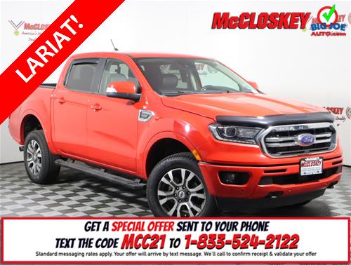 2020 Ford Ranger LARIAT 4X4! ECOBOOST! TECHNOLOGY PACKAGE! CREW CAB! BLIND SPOT RADAR! BACKUP CAMERA! 2-MONTH/2,000-MILE LIMITED POWERTRAIN WARRANTY!