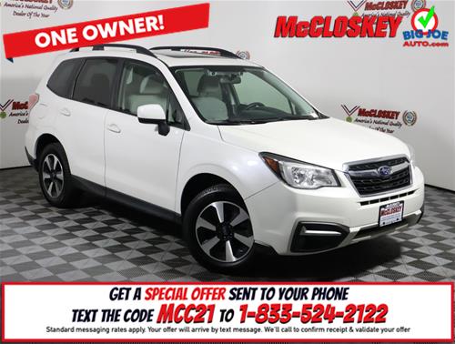 2018 Subaru Forester Premium ONE OWNER! ALL WHEEL DRIVE! 5 STAR SAFETY RATING! MOONROOF! EYESIGHT! PRE COLLISION AVOIDANCE! BLIND SPOT MONITORING! 32 MPG!
