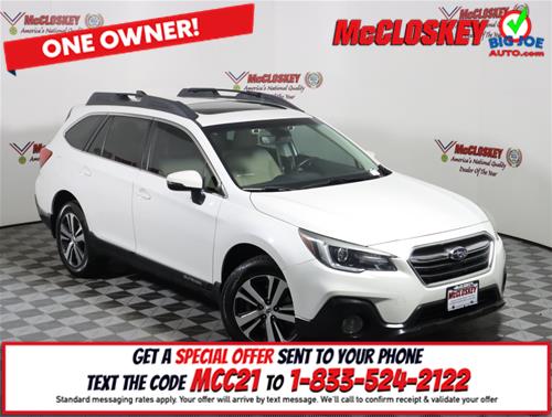 2019 Subaru Outback Limited ONE OWNER! 32 MPG! MOONROOF! ALL WHEEL DRIVE! BLIND SPOT MONITORING! LANE DEPARTURE WARNING! PRE COLLISION AVOIDANCE! 5 STAR SAFETY RATING! 2-MONTH/2,000-MILE LIMITED POWERTRAIN WARRANTY!