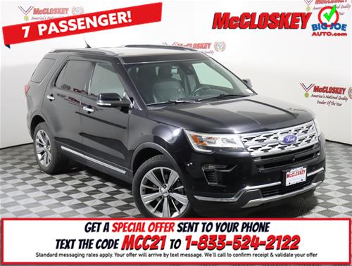 2018 Ford Explorer Limited 4×4! 7 PASSENGER SEATING! TWIN-PANEL MOONROOF! 19″ PREMIUM WHEELS! 5-STAR SAFETY RATINGS! 2-MONTH/2,000-MILE LIMITED POWERTRAIN WARRANTY!
